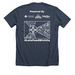 THIS SHIRT FEEDS WICHITA, a Heather Midnight Navy Premium Unisex Tee (back-view)