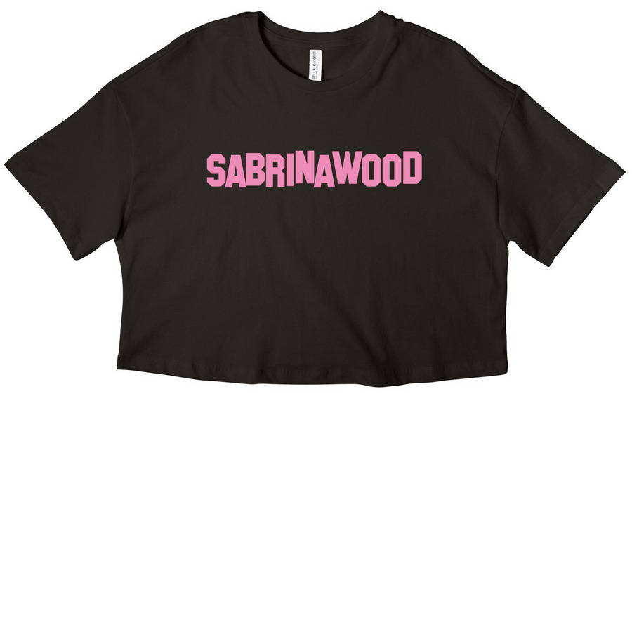sabrinawood crop top, a Black Women?s Cropped Cotton Tee