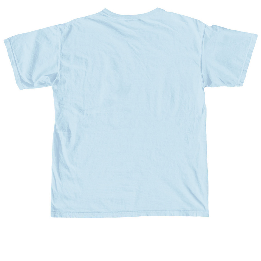 DDC Logo (Blue), a Chambray Comfort Colors Unisex Tee (back-view)