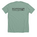 RAS - small color logo, a Heather Dusty Blue Premium Unisex Tee (back-view)