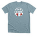 QB DUBYA, a Heather Blue Lagoon Premium Unisex Tee