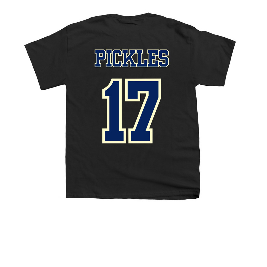 Pickles Shirt-Jersey, a Black Youth Unisex Tee (back-view)