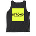 CPF/STRONG, a Black Comfort Colors Tank Top (back-view)