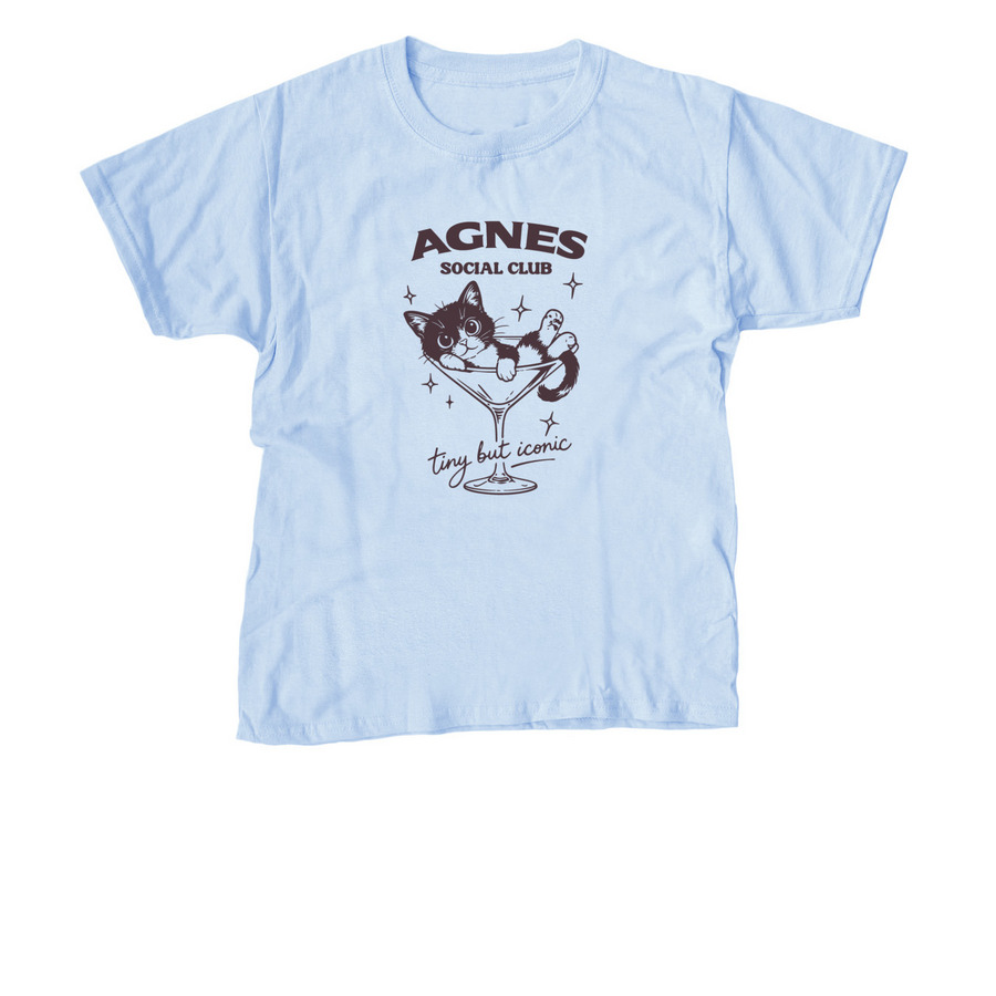 Agnes The Little Lady Merch, a Light Blue Youth Unisex Tee