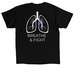 ADULT Purple for Poppy, a Black Classic Unisex Tee (back-view)