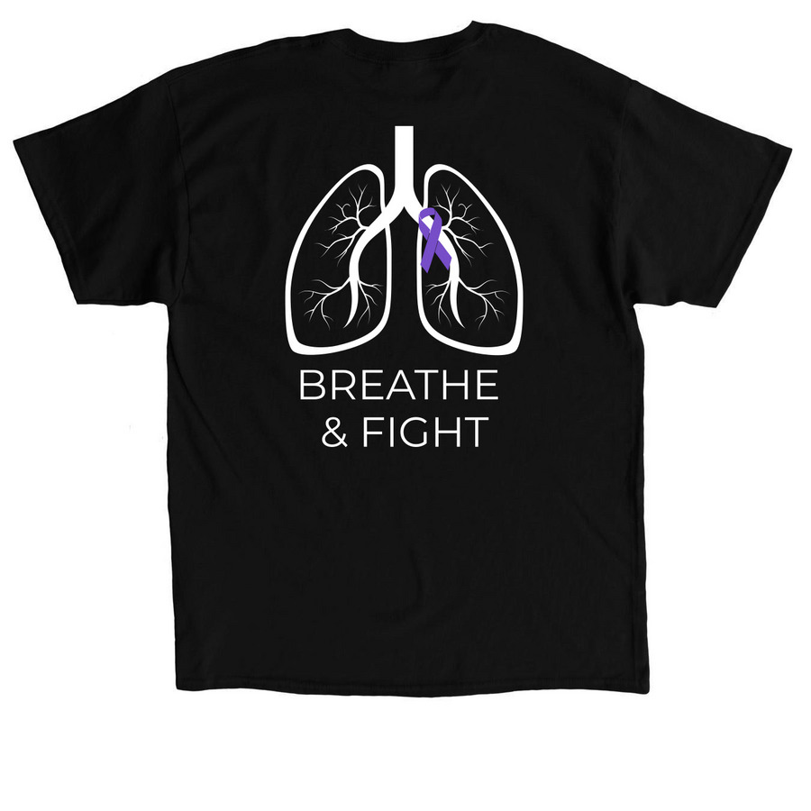 ADULT Purple for Poppy, a Black Classic Unisex Tee (back-view)