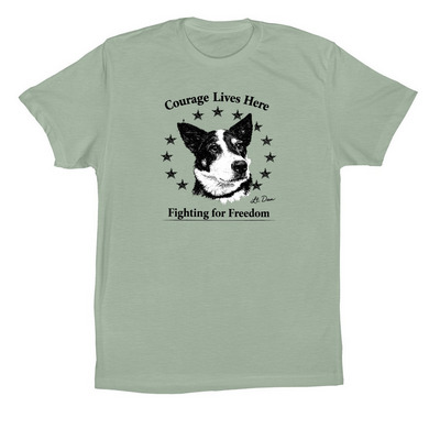 Monkey's House, a Dusty Blue Premium Cotton Tee