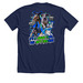 Brantley & Ryder, a Solid Navy Blend Premium Unisex Tee (back-view)