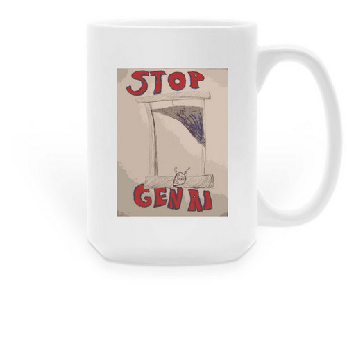 Off With Their Heads by Kim Crawley, a White Large Coffee Mug