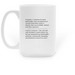 The Kakistrophic Collection, a White Large Coffee Mug (back-view)