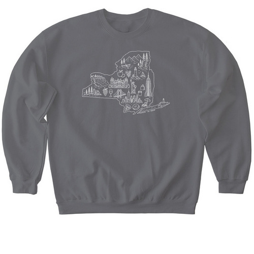 New York Baby, a Charcoal Softstyle Crewneck Sweatshirt