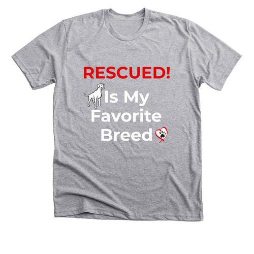 Rescue Rehab Rehome Fundraiser, a Athletic Heather Premium Unisex Tee