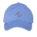 Distressed Baseball Hat, a Periwinkle Printed Pigment Dye Baseball Cap