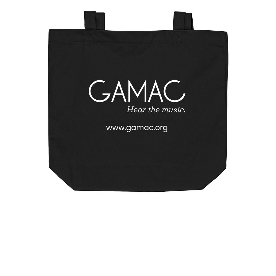 GAMAC logo tote, a Black Organic Cotton Tote Bag