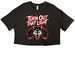 Turn Out That Light., a Black Women?s Cropped Cotton Tee