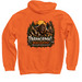 SQUATCH DIVISION COLLECTIVE | ALL WHITE FONT, a Orange Pullover Hoodie (back-view)