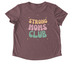 Strong Mom's Club, a Vintage Rose Allmade Eco Triblend Women?s Scoop Neck Tee (back-view)