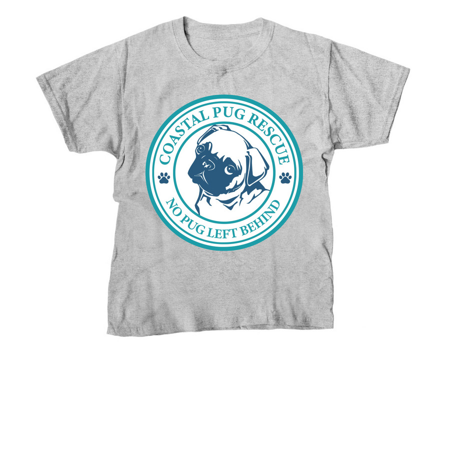 Coastal Pug Rescue, a Sport Grey Youth Unisex Tee