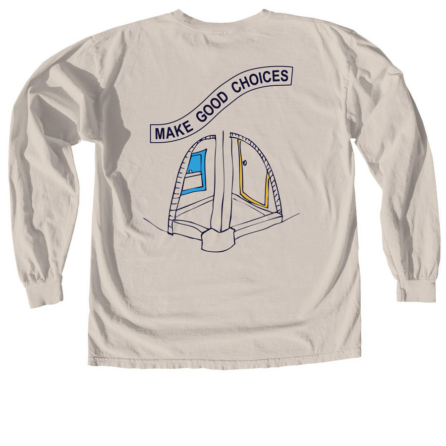 Schmaltz Long Sleeve Tee, a Ivory Comfort Colors Long Sleeve Tee (back-view)