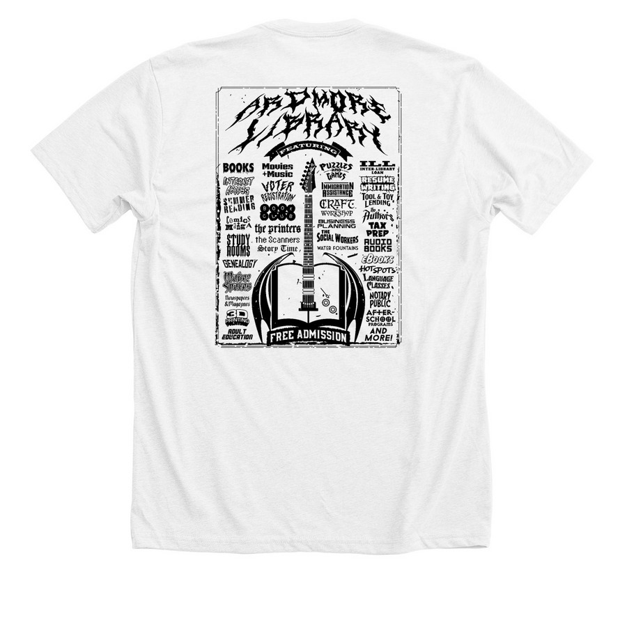 Heavy Metal Shirts & Outerwear, a Solid White Blend Premium Unisex Tee (back-view)