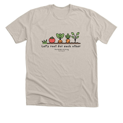 Let's Root for Each Other, a Heather Dust Premium Unisex Tee