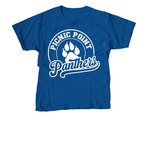 Youth Royal & Black, a Royal Blue Youth Unisex Tee