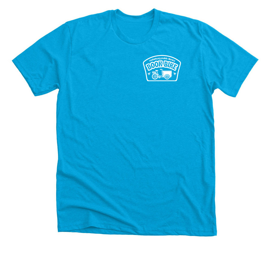 Book Bike Basics, a Neon Blue Premium Unisex Tee