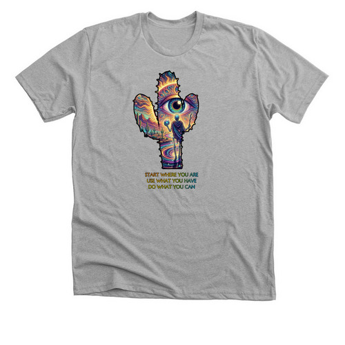 Start Where You Are, Use What You Have!, a Athletic Heather Premium Unisex Tee