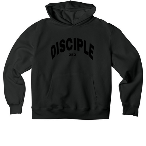 Vintage Black Disciple Hoodie, a Vintage Black Premium Heavyweight Pullover Hoodie