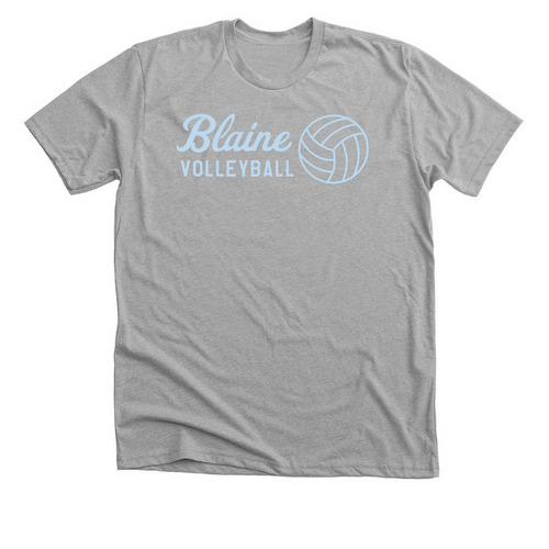 Blaine VBall Light Blue, a Athletic Heather Premium Unisex Tee
