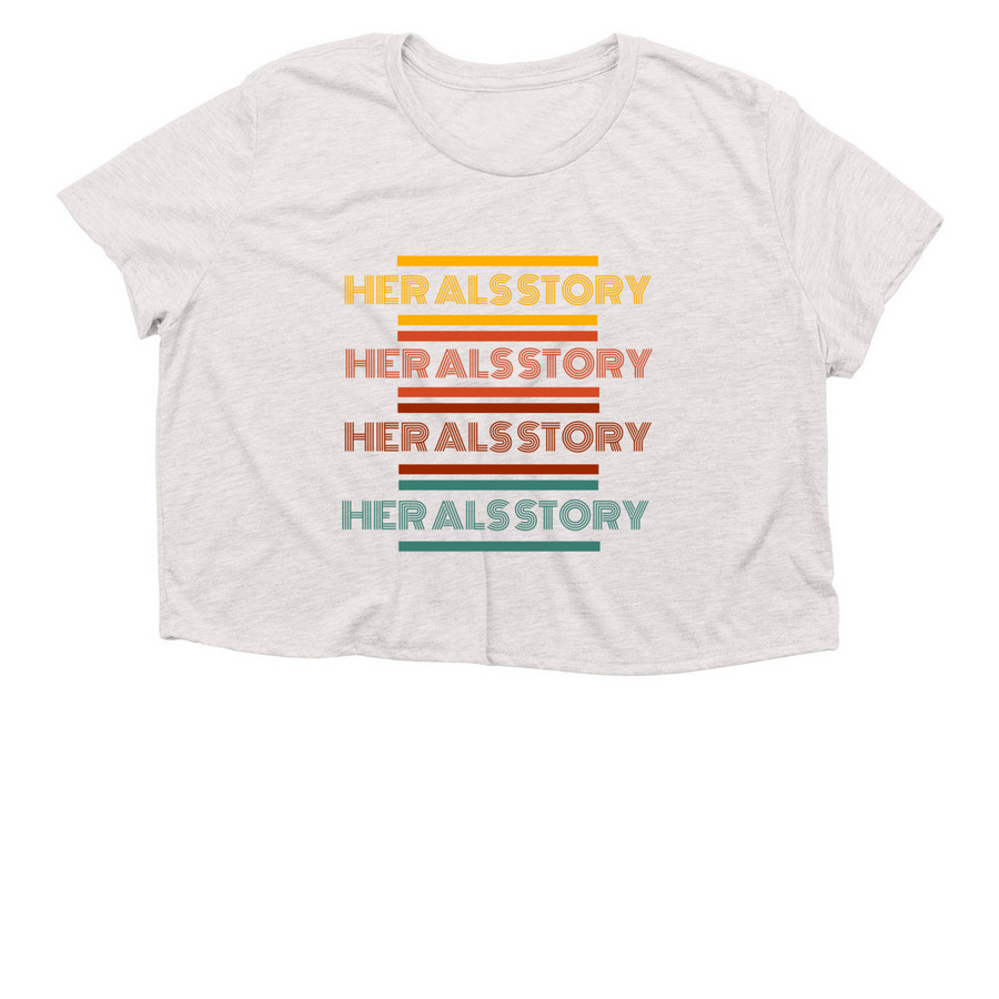 Retro HAS, a Heather Dust Women?s Flowy Cropped Tee