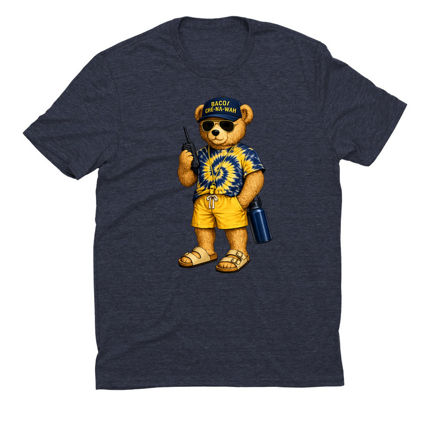 Camp Bear, a Rebel Blue Allmade Eco Triblend Unisex Tee