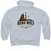 Lone Wolf Logo Hoodie, a Grey Heather Midweight Pullover Hoodie
