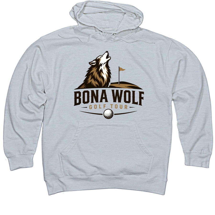 Lone Wolf Logo Hoodie, a Grey Heather Midweight Pullover Hoodie