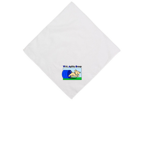 Full Color Logo Bandana, a White Cotton Bandana