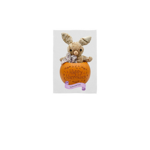 Happy Harroween Yard Flag, a White 12" x 18" Yard Flag