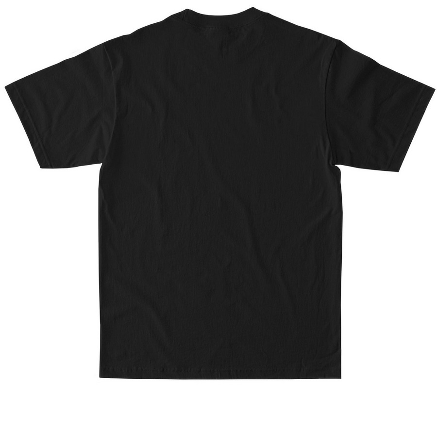 JusThick League, a Black Max Heavyweight Tee (back-view)