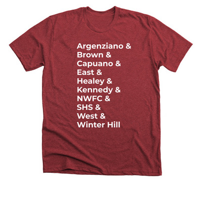 Somerville PTAs: T-Shirts for Scholarships!, a Heather Canvas Red Premium Unisex Tee