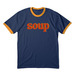 soup, a Navy/ Gold Cotton Ringer Tee
