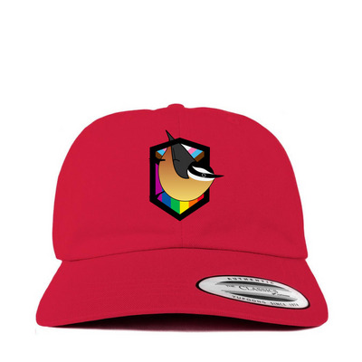 DMV Queer Birding Club Hats, a Cranberry Printed Classic Baseball Cap