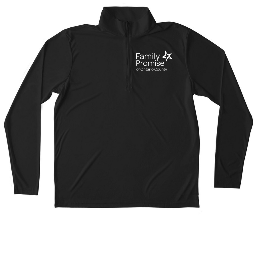Performance Quater Zip Pullover, a Black Unisex Performance Quarter Zip Pullover