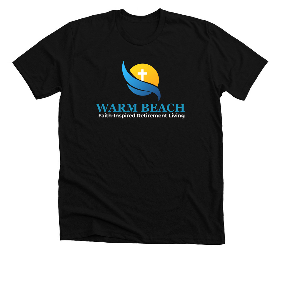 Warm Beach Logo Collection, a Solid Black Blend Premium Unisex Tee