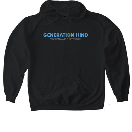 Generation Kind, a Black Gildan Softstyle Pullover Hoodie