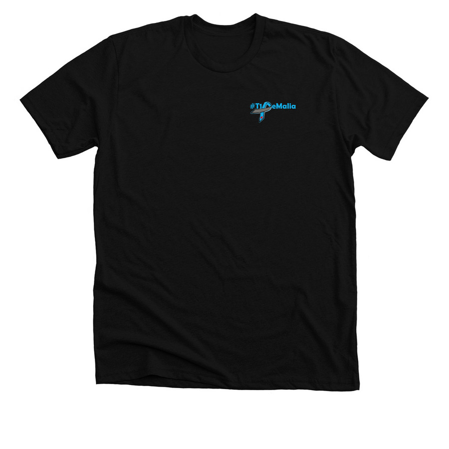 T1DeMalia Front Flag Back, a Solid Black Blend Premium Unisex Tee