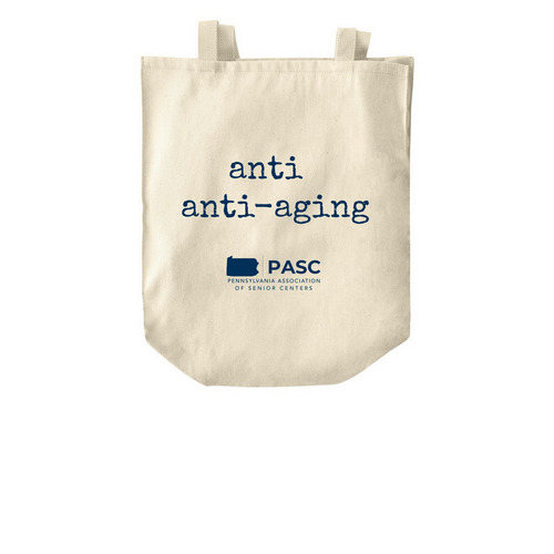 Anti Anti Aging, a Natural Over-the-Shoulder Shopping Tote Bag