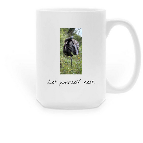 Let yourself rest., a White Large Coffee Mug