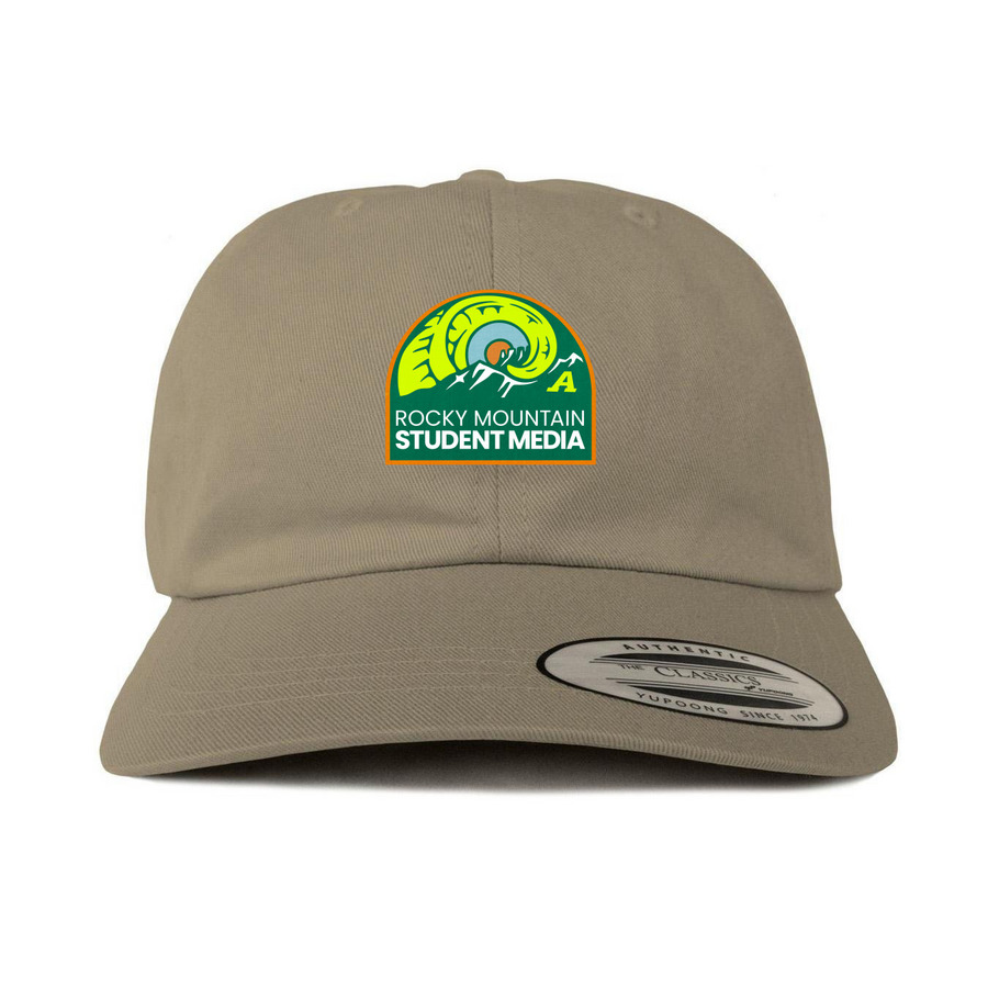 Rocky Mountain Student Media Classic Logo, a Khaki Printed Classic Baseball Cap