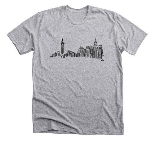 NYC Skyline, a Athletic Heather Premium Unisex Tee