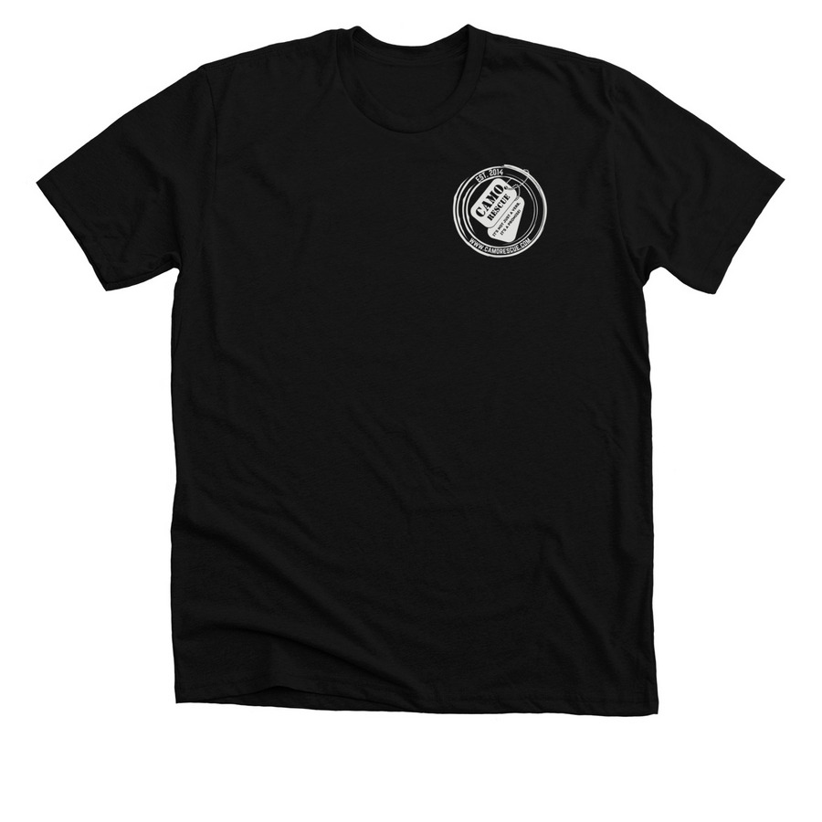 CAMO Advocate, a Solid Black Blend Premium Unisex Tee
