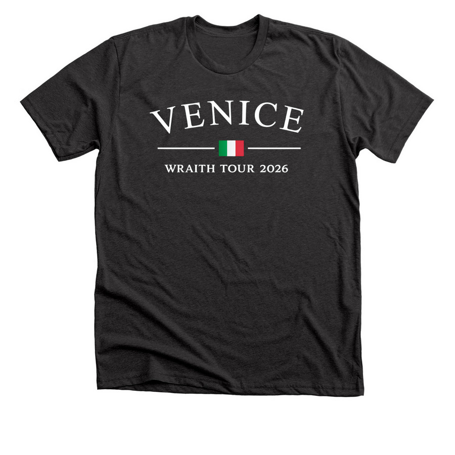 Venice Wraith Tour 26, a Dark Grey Heather Premium Unisex Tee